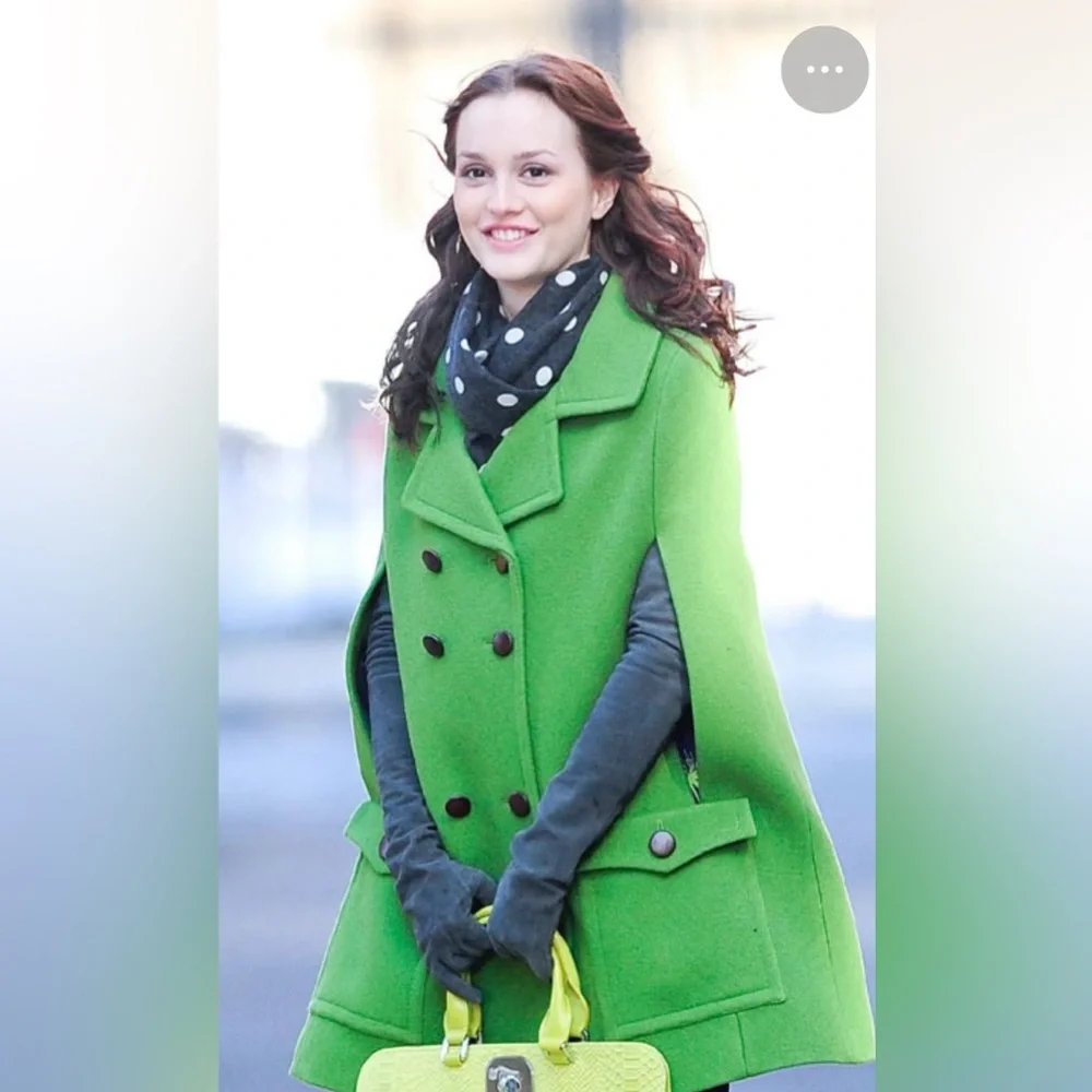 Blair Waldorf Inspired Green Sleeveless Jacket Rare Gossip Girl Style - Picture 15 of 15